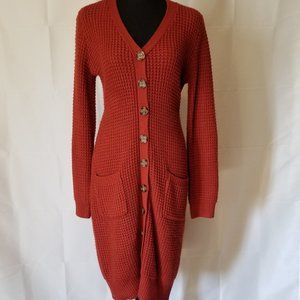 Button Down Sweater Dress by Pink Rose